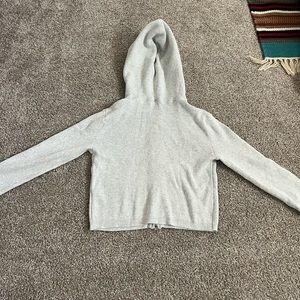 Cropped zip up hoodie